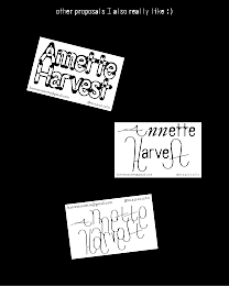 Annette Harvest's Visiting Card 